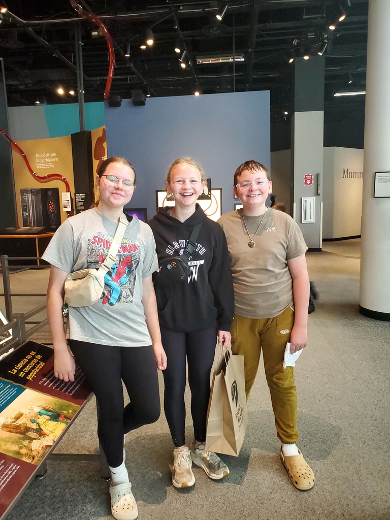 Our 7th graders were able to attend their annual field trip to the Minnesota Science Museum again this year — thanks to the generosity of the Ellsworth Middle School Parent Club! 💜  Students had a great time exploring, discovering, and learning through all the hands-on exhibits and experiences the museum has to offer. 🧪🔬  We’re so grateful for the continued support that helps make opportunities like this possible!