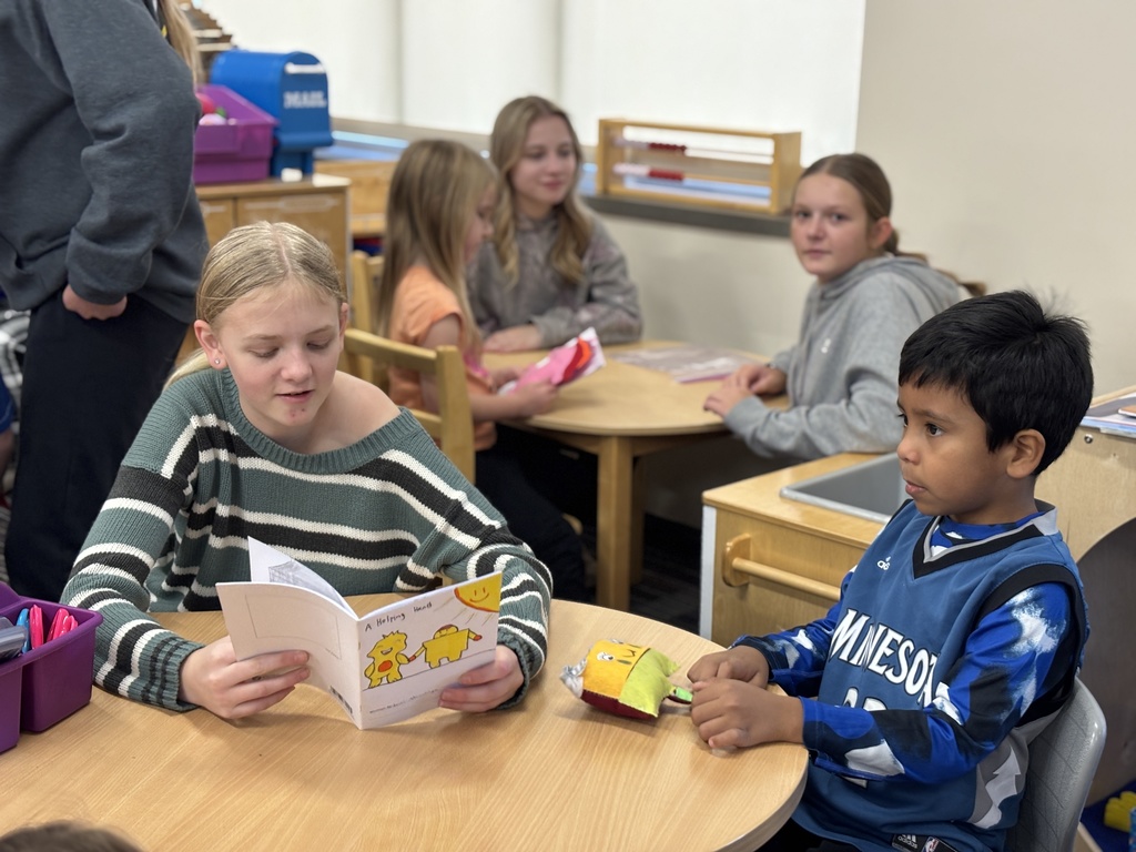 💜 Collaboration across grade levels is one of the best parts of being a Panther!  Mrs. Thompson Kinneman’s 7th and 8th grade FACS students recently delivered their creative projects to Ms. Heitman’s kindergarten class. Earlier this year, kindergarteners shared ideas for characters they’d love to see—and the middle schoolers made it happen!  Our 7th graders wrote stories about the characters, and the 8th graders hand-sewed them into adorable creations. The kindergarten students were thrilled to receive their very own character and storybook! 📚💜  #PantherPride