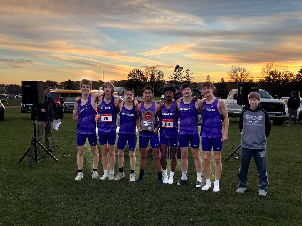 🏃‍♂️💜 Big news for Panther Nation!  For the first time since 1992, the Ellsworth Boys Cross Country team is STATE BOUND! 🎉  With an incredible runner-up finish at the sectional meet this past weekend, the Panthers have earned their spot at the WIAA State Cross Country Championship.  We’re so proud of this hardworking group and can’t wait to cheer them on at state! 🐾💪 #PantherPride