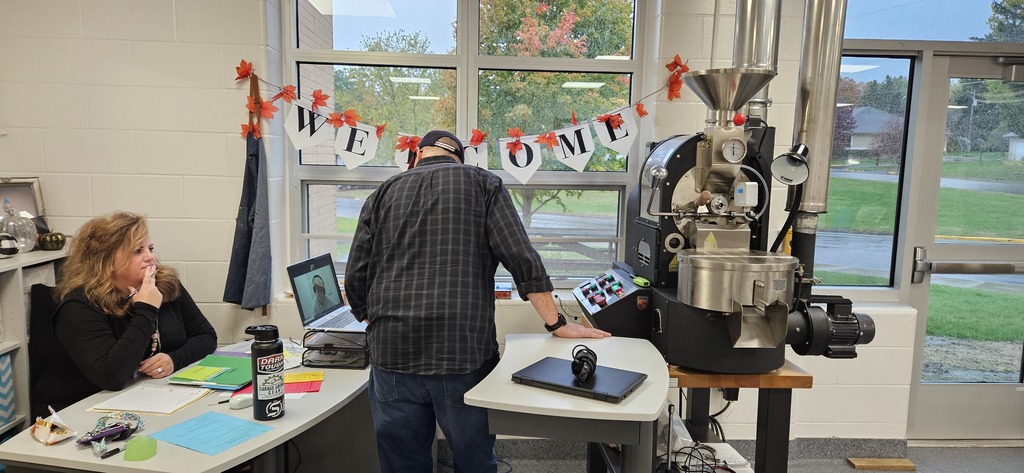 ☕️ Panther Perk Update!  We did our seasoning roast last week on the new coffee roaster! There are just a few bugs to work out, but we’re getting one step closer to production.  Stay tuned — Panther Perk coffee will be brewing soon! 🐾