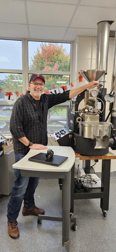 ☕️ Panther Perk Update!  We did our seasoning roast last week on the new coffee roaster! There are just a few bugs to work out, but we’re getting one step closer to production.  Stay tuned — Panther Perk coffee will be brewing soon! 🐾