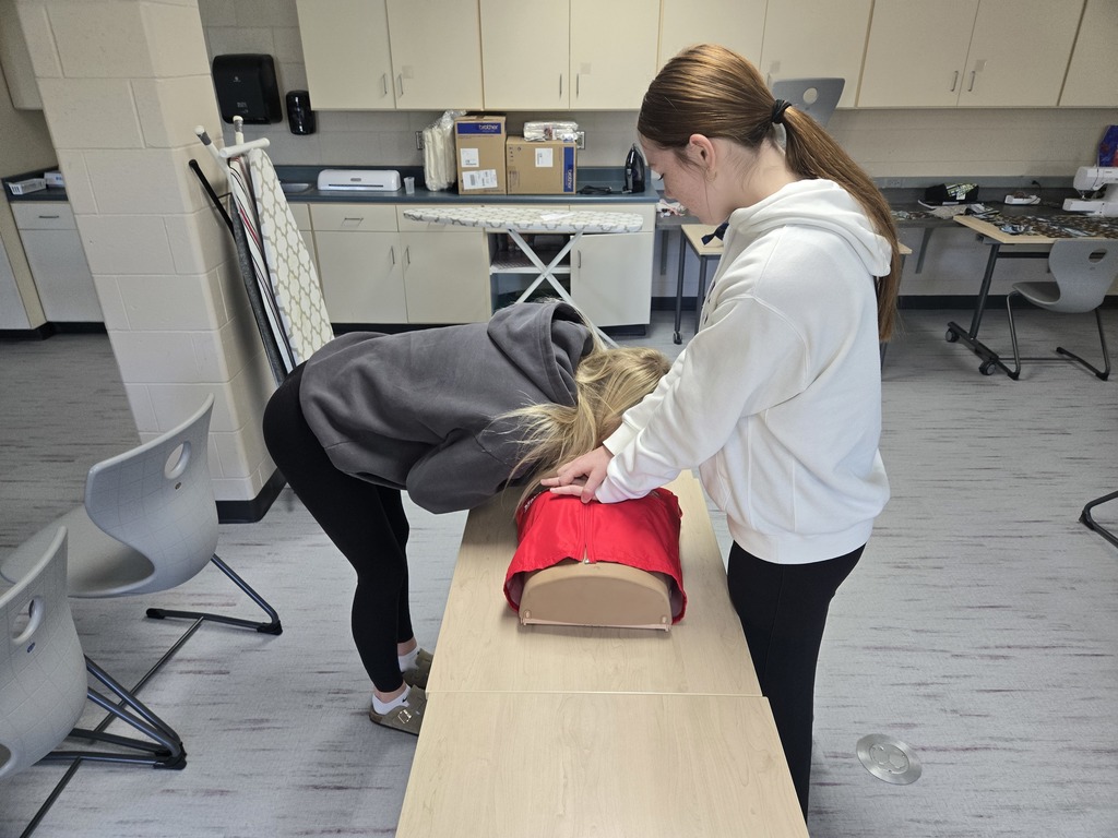 🚑❤️ Huge thank you to our local ambulance service for taking the time to train Mrs. Matzek's childcare students in CPR! Our students learned valuable, life-saving skills that they can use both in and out of the classroom. Hands-on training like this helps prepare them for real-world emergencies and gives them the confidence to respond when it matters most. We’re so grateful for this partnership and the opportunity for our students to learn from professionals who make a difference every day! 👏🙌 #EllsworthAreaAmbulanceService