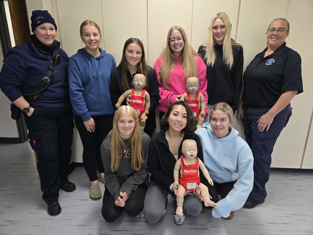 🚑❤️ Huge thank you to our local ambulance service for taking the time to train Mrs. Matzek's childcare students in CPR! Our students learned valuable, life-saving skills that they can use both in and out of the classroom. Hands-on training like this helps prepare them for real-world emergencies and gives them the confidence to respond when it matters most. We’re so grateful for this partnership and the opportunity for our students to learn from professionals who make a difference every day! 👏🙌 #EllsworthAreaAmbulanceService