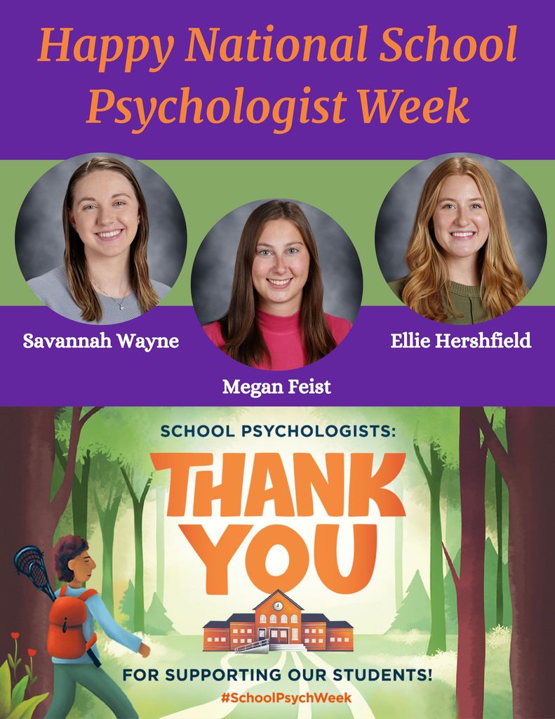 🎉 Happy National School Psychologist Week! 🎉 This week, we celebrate our amazing school psychologists who work hard every day to support the academic, social, and emotional well-being of students across the Ellsworth Community School District. 💜 From helping students overcome challenges to promoting positive school climates, their dedication makes a lasting impact. Thank you for all you do to support our Panthers! 🐾
