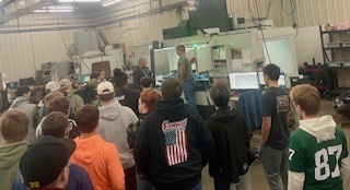 Mr. Manosky’s Tech Ed students took a field trip to Bloomer Machine & Fabrication where they got an inside look at CNC machines, laser cutters, and welders in action. 💥 Students even got some hands-on experience — using a press brake to bend their own miniature “Panther Mobile” complete with the Ellsworth logo laser-etched on the hood! 🐾 What an awesome opportunity to see advanced manufacturing in action and bring their learning to life!