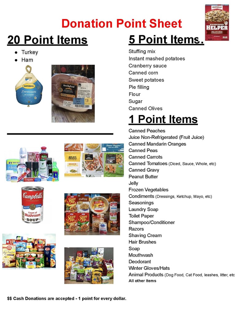 📦 EMS Student Council Food Drive! 🥫  Our annual Food Drive kicks off Wednesday, November 12 and runs through Tuesday, November 25, 2025!  All donations will go to the Pierce County Food Shelf, and advisory classes will compete for points — the class with the most points wins a Pizza Party 🍕 during Panther Time!  🏅 Points System Highlights: ✨ High-need items = 5 points 🦃 Turkeys & Hams = 20 points 💵 Cash donations = 1 point per dollar  Student Council members will be in the concession stand area each morning until 8:00 a.m. to collect items and tally points.  Please remember to check expiration dates on all items. For a full list of point values, check out the attached point sheet!  Let’s fill those shelves and show some Panther Pride while helping our community! 💜🐾