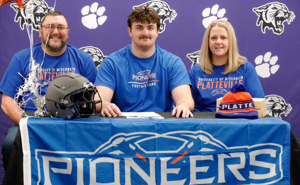 Last Wednesday, EHS hosted a special signing ceremony to celebrate four Panthers who have committed to continue their athletic careers at the collegiate level. We’re incredibly proud of their hard work, dedication, and the example they set for our younger athletes. Congratulations to: – Gavin Klos – St. Mary’s University, Baseball – Chace Kressin – UW–Platteville, Football – Lexi Marks – UW–River Falls, Golf – George Rohl – University of Minnesota, Football We can’t wait to cheer you on as you take the next step in your athletic journeys. Way to represent Ellsworth! 💜🐾