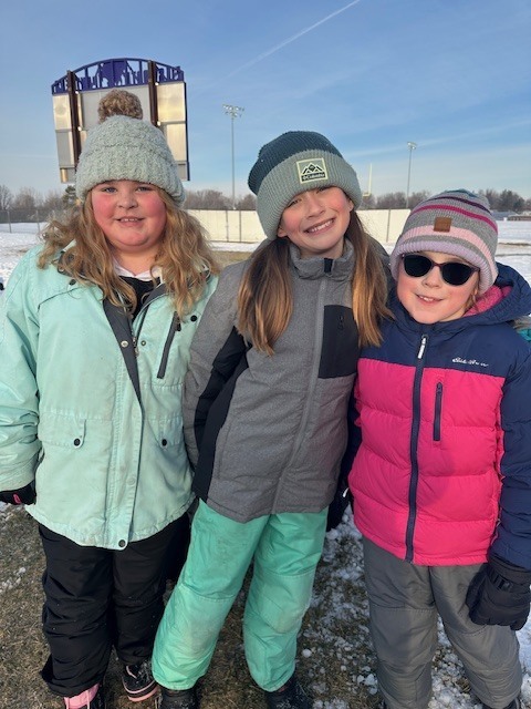 Third Graders had a reward party today. They enjoyed the outdoors and sledding.