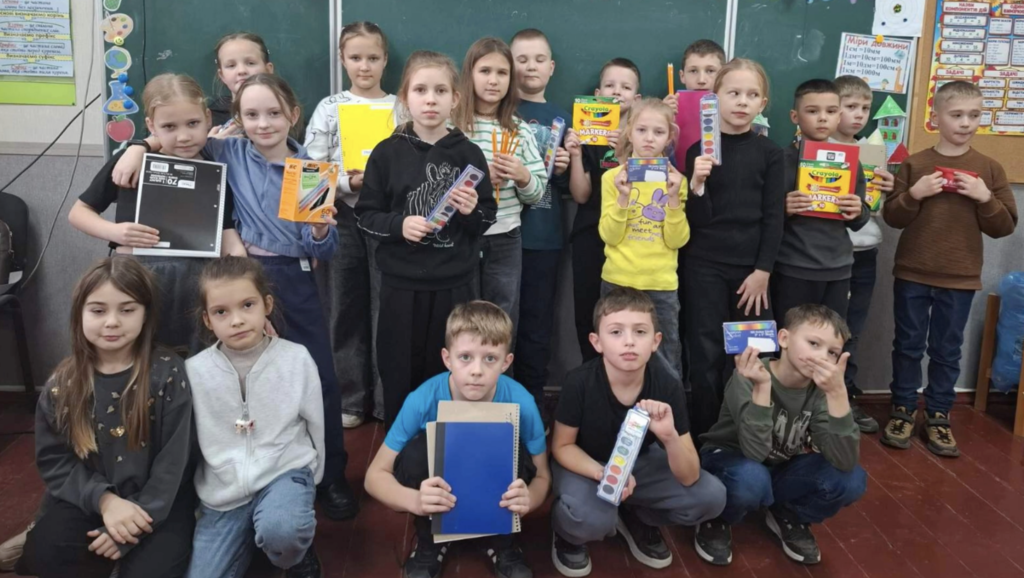 💙💛 An update we’ve been hoping to share  We received a message from the principal of Radomyshl HUB Lyceum 2 letting us know that the school supplies our students raised and shipped have arrived safely.  The principal shared that the pupils and teachers were extremely pleasantly surprised. The school supplies will be used during lessons and for creative activities. The blankets will be especially helpful when students are in shelters during air raid alerts. The torches are critical during power outages, and the calculators will be put to good use in math classes.  Most meaningful of all, they shared how much the gifts, fundraising effort, and letters of support meant to them. They said the entire shipment brought joy and a strong feeling of support, and that they were deeply touched by our students’ kindness.  We are so proud of our students for organizing this fundraiser and showing what it means to care for others, even across the world. 💜🐾