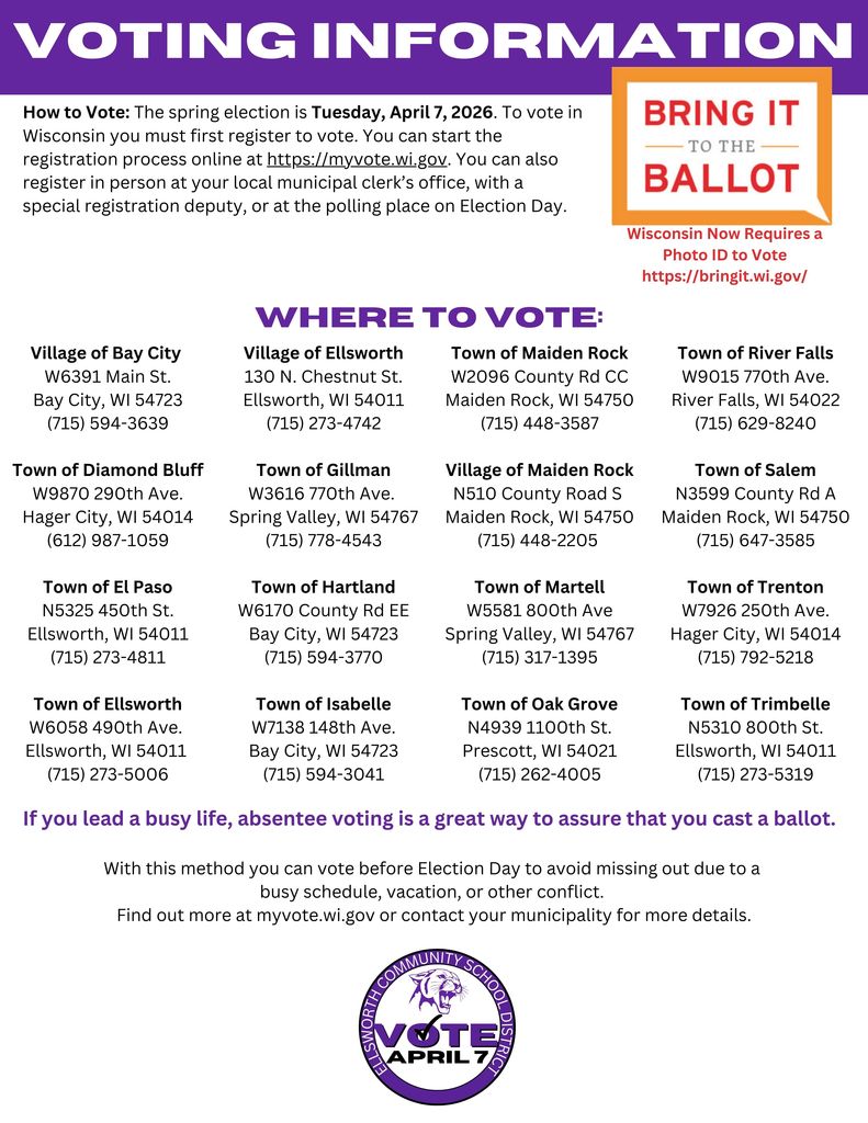 🗳️ Don't let your busy schedule stop you from having your voice heard!   📄 Absentee voting is the perfect solution to ensure you still cast your ballot, even with a packed schedule. Whether it's work, travel, or any other commitment, you can vote ahead of time and avoid missing out on Election Day.   Check out https://myvote.wi.gov/en-us/ for more info or reach out to your municipal clerk's office.   Let's make sure every vote counts!