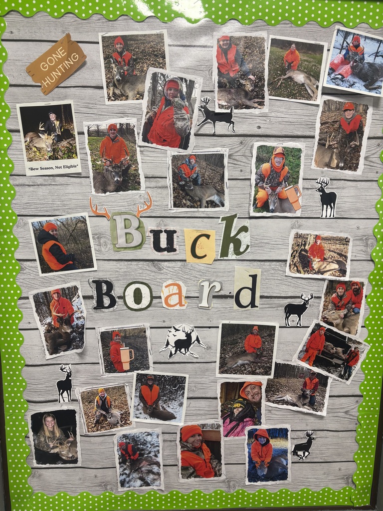 Our middle school Phy Ed teachers, Ms. Yaeger and Mr. Campbell, came up with a fun way to encourage participation in nontraditional sports and get students outside, especially during hunting season. 🦌🌲  Students were invited to share their hunting experiences, and it gave us a sneak peek at some pretty impressive bucks they were seeing this season. Even better, it was all about participation, not just the outcome.  We recognized four different winners: • Biggest Buck – awarded to the student who harvested the largest buck • Three Buck Board Winners – students chosen at random who harvested either a buck or a doe • Unsuccessful Hunter – awarded to a student who went hunting but didn’t harvest anything  The goal was to celebrate time outdoors, effort, and participation, not just success. Students loved it, and it was a great way to highlight learning and experiences happening beyond the classroom. 💜🐾
