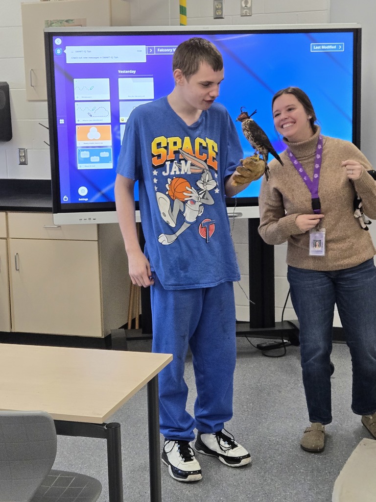 🦅 What an amazing experience for our students!  We were excited to welcome Steve Kaufer back again this year to share his falconry expertise with Mrs. Klecker’s Biology classes. Steve and his daughter Bethany, now an 11th grader, brought in two incredible birds and a whole lot of knowledge and passion.  Steve talked with students about the history of falconry, how he first became interested, the unique skills and adaptations of different birds of prey, and how important these birds are to keeping ecosystems in balance. He also shared how falconry has become something special he gets to do with his family.  Students had the chance to meet Merida, a Red Tailed Hawk and Bethany’s bird, along with a Merlin, and learn how their different traits help them survive in the wild. Some students even got to hold the birds, which made the experience even more memorable. We also had students from Ms. Sara White’s Room 220 join in on the fun.  A big thank you to Steve and Bethany for another fantastic visit. If you want to see more of their falconry adventures, you can follow Steve on Instagram at sun_flower_steve.