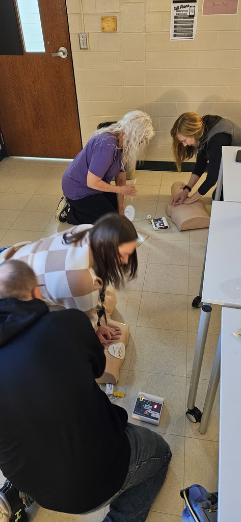 💜🩺 Thank you, ECSD Foundation! 🩺💜  We are so grateful to share that Nurse Jess applied for and received a grant from the Ellsworth School District Foundation to purchase new CPR manikins for our district. Last night, those new manikins were already put to use during a CPR class!  This generous support helps us continue certifying our staff, coaches, and students, giving them the skills and confidence to respond in an emergency.  A big shoutout as well to Madeline Poulos, our district CPR instructor. She is amazing and truly dedicated to making sure we are prepared to care for anyone who may enter our buildings and need medical attention.  Thank you again to the Ellsworth School District Foundation for supporting this important service for our schools and community. 🐾