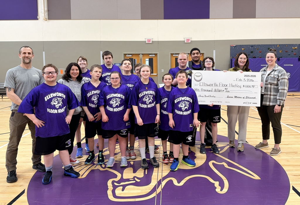 A huge thank you to Quinn Motors for their very generous $1,000 donation to our Floor Hockey program. 💜🏒  The donation was presented to the team last week, and we are so grateful for their support of our students and this awesome program. Community support like this makes a big difference, and our Panthers truly appreciate it.  Thank you, Quinn Motors, for supporting Panther Pride! 🐾