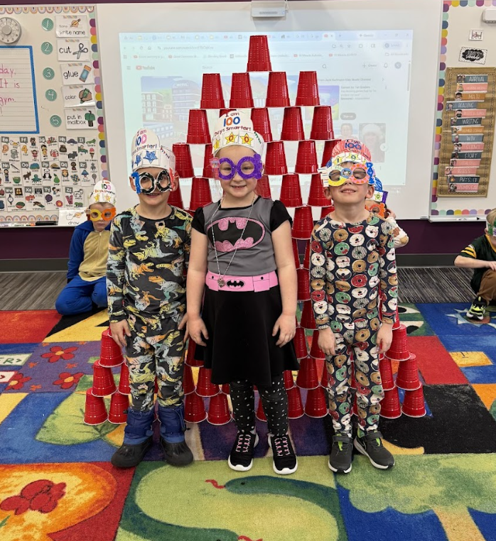 The first grade team added an extra dose of fun by dressing up as 100-year-olds, and the students loved it! From counting collections to creative projects, it was a great day to celebrate being 100 days smarter.  Way to go, EES! 🐾📚