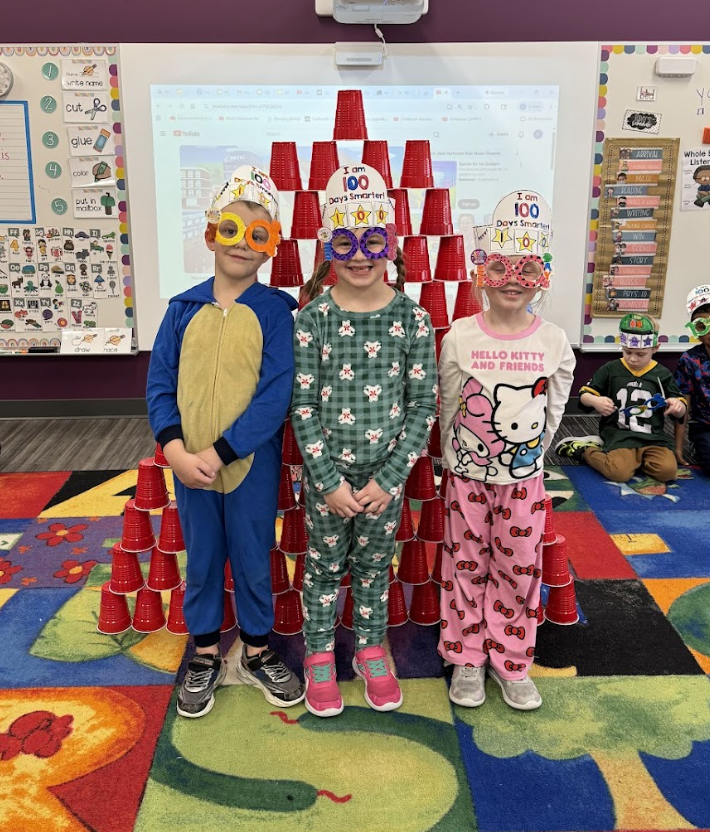 The first grade team added an extra dose of fun by dressing up as 100-year-olds, and the students loved it! From counting collections to creative projects, it was a great day to celebrate being 100 days smarter.  Way to go, EES! 🐾📚