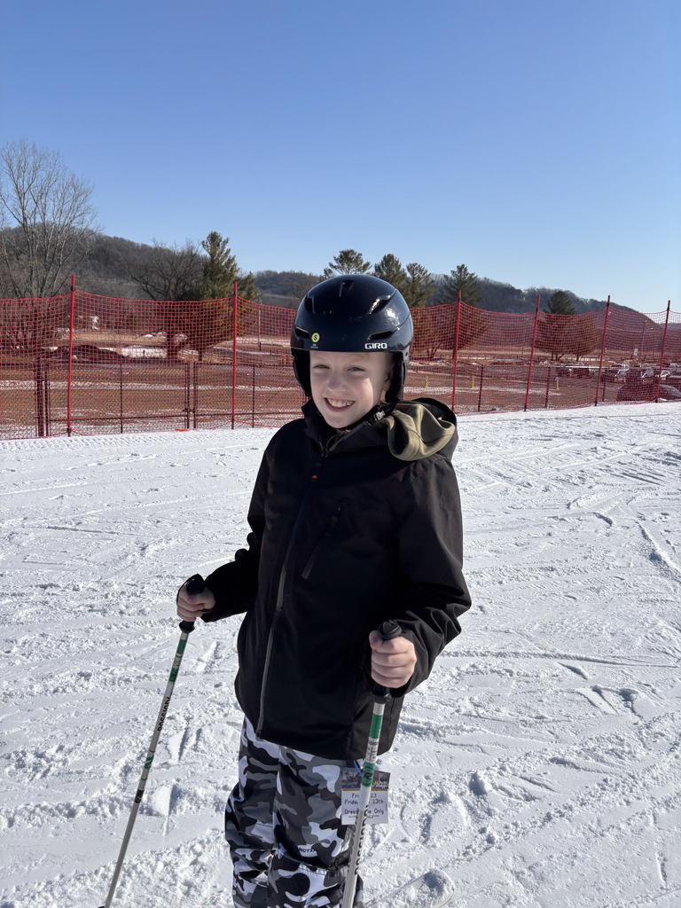 Last Friday, our 6th graders headed out for their annual ski field trip, and the weather did not disappoint! It’s not often you get a 50-degree day for a ski trip, and by the time most students finished ski school, many were down to just their snow pants and sweatshirts.  The students did an amazing job on the slopes, and it was a day full of fun, smiles, and new experiences. It was great to see so many kids building confidence and enjoying their time at Welch Village.  A HUGE thank you to the Middle School Parents Club for helping offset the cost of the trip. Because of their support, the cost to each student was only $10, which is a huge savings compared to previous years.  It was a beautiful day, and so many students had a wonderful time hitting the slopes. Panther Pride! 🎿❄️
