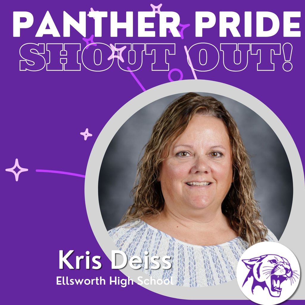 💜🐾 Panther Pride Staff Shout Out 🐾💜  Today’s Panther Pride Staff Shout Out goes to Kris Deiss, who was nominated by former student Jessica Grinde (Brickner).  Jessica shared that even after being out of school for many years, Kris is still one of the first people she thinks of when she remembers high school. She described Kris as the smiling face who showed up right when she needed it most — whether that meant a cheery hello, a big hug, a word of encouragement, or maybe even a little candy treat.  They shared tears and laughter during Jessica’s high school years, and that connection has lasted long after graduation. Jessica said that when she sees Kris today, she still has that same bright smile, offers a hug, and genuinely asks how she’s doing.  Kris continues to serve students in the high school and counseling offices, and it’s clear she still carries that same “Mama Heart” for every student who walks through the doors. The impact she makes doesn’t fade with time — it lasts for years.  Thank you, Kris, for the compassion, warmth, and encouragement you give so freely. You truly make a difference. 💜🐾  If you’d like to nominate a staff member for a Panther Pride Staff Shout Out, you can do so here: https://forms.gle/DS276jvHJqfCuvGr6