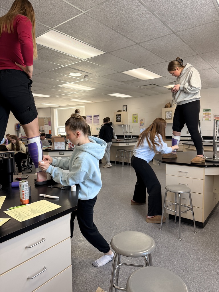 Mrs. Klecker’s Athletic Training class is in their Taping and Wrapping Unit, and students took their skills to the next level with a competitive double elimination bracket.  Students worked to learn and perfect taping techniques for the wrist, thumb, shin, MCL/LCL, and ankle. They were evaluated on timing, accuracy, and overall knowledge of each technique. It wasn’t just about speed. It was about doing it right.  To make it even more fun, they put their skills to the test in a friendly competition with classmates. The result? A lot of focus, teamwork, and a little competitive spirit during the Taping Tournament of Champions.  Be sure to check out the bracket standings, our final winners on the podium, and the impressive progress students made over just two days. Panther Pride in action! 💜🖤 #PantherPride