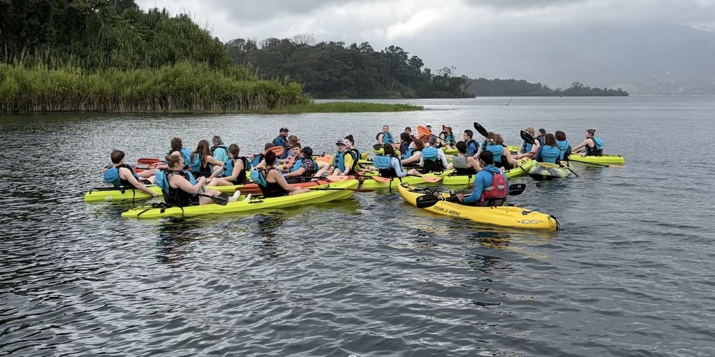 What an incredible spring break adventure for our Ellsworth High School International Club! ✈️🌎  A group of 33 EHS students and chaperones traveled to Costa Rica and Panama, experiencing the culture, food, and natural beauty of both countries while making memories that will last a lifetime.  Along the way, students had the chance to: 🌴 Zip line through the rainforest 🤿 Snorkel in the Pacific Ocean 🛶 Kayak near La Fortuna, Costa Rica 💦 Climb the 500+ steps to see the beautiful La Fortuna waterfall  In Panama, the adventure continued with: 🏄 Surfing lessons 🚤 Boating on Lake Gatun 🚢 Watching the Panama Canal in action  Students also enjoyed incredible local food and learned about the region’s culture and businesses, including a visit to a cocoa bean plantation.  It was an unforgettable experience filled with learning, exploration, and plenty of fun. Thank you to everyone who helped make this trip possible! 💜🖤 #PantherPride