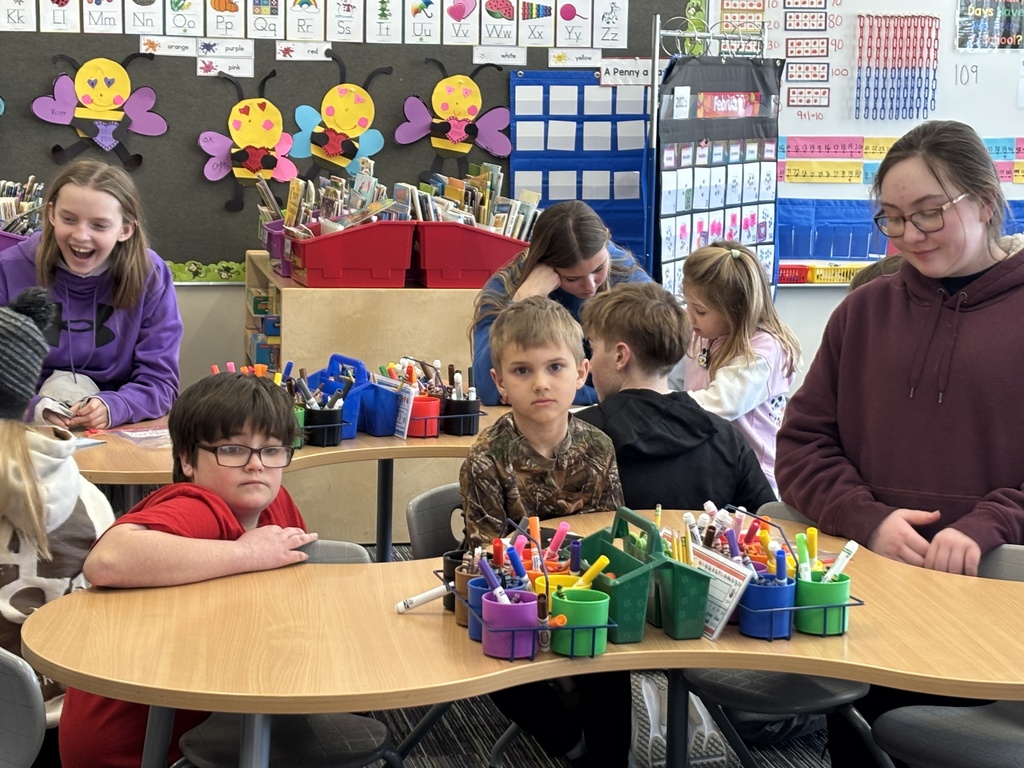 What happens when middle school creativity meets kindergarten imagination? Something pretty special! 💜🖤  Mrs. Thompson Kinneman’s 7th and 8th grade FACS students recently delivered their creative projects to Mrs. Magee’s kindergarten class. The kindergarteners shared ideas for characters they would love to see, and the middle school students brought those ideas to life!  Our 7th graders wrote original stories about the characters, and the 8th graders carefully hand-sewed them into adorable stuffed creations.  The kindergarten students were absolutely thrilled to receive their very own character and storybook. It was a fun collaboration that brought smiles to students of all ages and showed just how creative our Panthers can be! 🐾📚🧵  #PantherPride