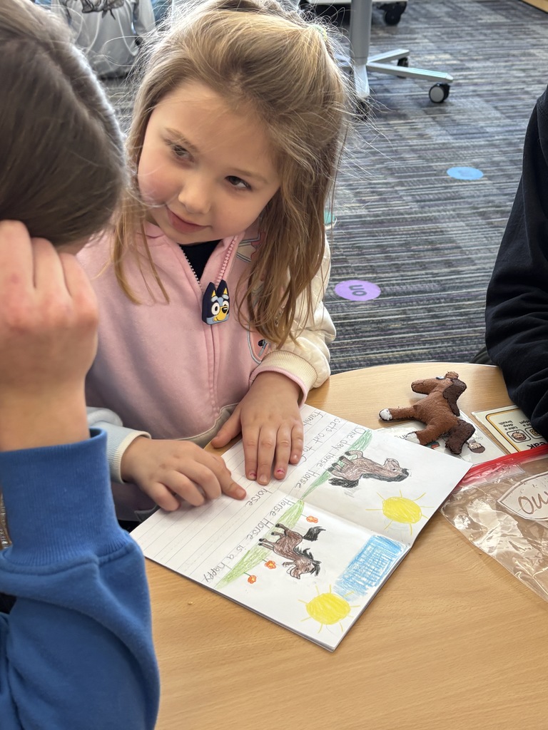 What happens when middle school creativity meets kindergarten imagination? Something pretty special! 💜🖤  Mrs. Thompson Kinneman’s 7th and 8th grade FACS students recently delivered their creative projects to Mrs. Magee’s kindergarten class. The kindergarteners shared ideas for characters they would love to see, and the middle school students brought those ideas to life!  Our 7th graders wrote original stories about the characters, and the 8th graders carefully hand-sewed them into adorable stuffed creations.  The kindergarten students were absolutely thrilled to receive their very own character and storybook. It was a fun collaboration that brought smiles to students of all ages and showed just how creative our Panthers can be! 🐾📚🧵  #PantherPride