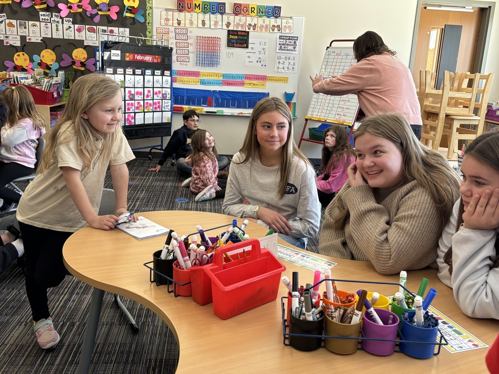 What happens when middle school creativity meets kindergarten imagination? Something pretty special! 💜🖤  Mrs. Thompson Kinneman’s 7th and 8th grade FACS students recently delivered their creative projects to Mrs. Magee’s kindergarten class. The kindergarteners shared ideas for characters they would love to see, and the middle school students brought those ideas to life!  Our 7th graders wrote original stories about the characters, and the 8th graders carefully hand-sewed them into adorable stuffed creations.  The kindergarten students were absolutely thrilled to receive their very own character and storybook. It was a fun collaboration that brought smiles to students of all ages and showed just how creative our Panthers can be! 🐾📚🧵  #PantherPride