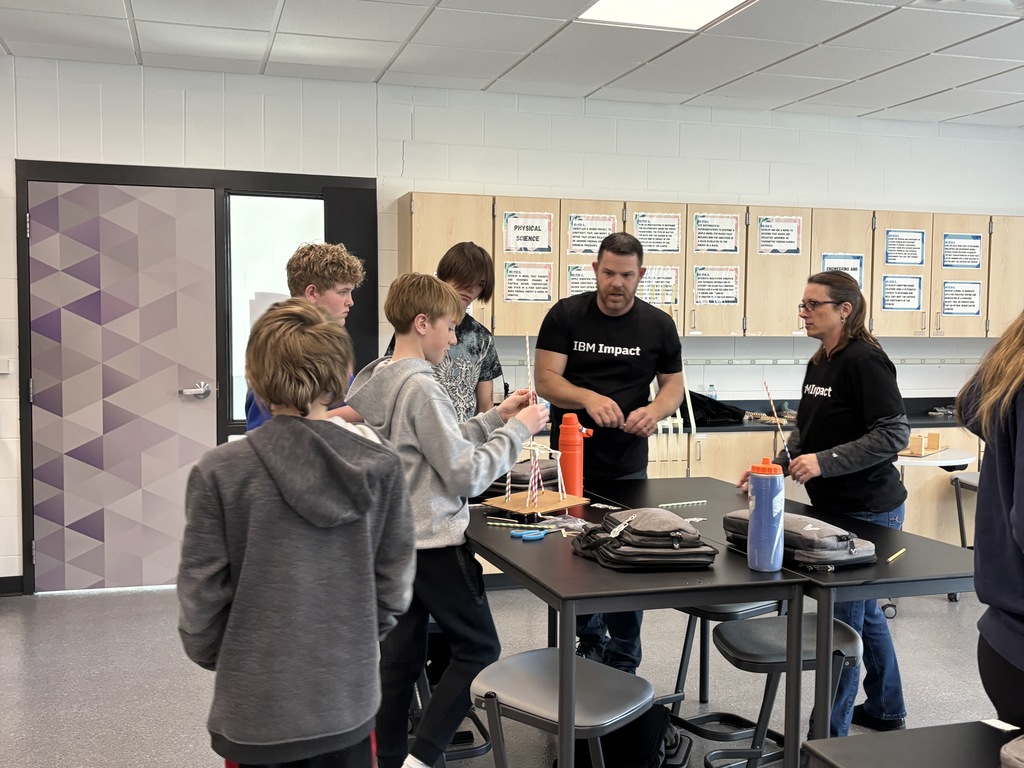 💜 Hands-on learning in action at EMS! 💜  Our 6th and 7th graders recently welcomed visitors from IBM Impact to explore the world of engineering. Students learned about different types of engineering and then put their skills to the test with a fun challenge—designing and building structures to see if they could withstand an “earthquake.” 🏗️🌎  It was awesome to see the creativity, teamwork, and problem-solving as students tested their designs. Some held strong, others… not so much—but that’s all part of the learning process!  Thank you to IBM Impact for spending the day with our students and inspiring future engineers! 🖤🤍