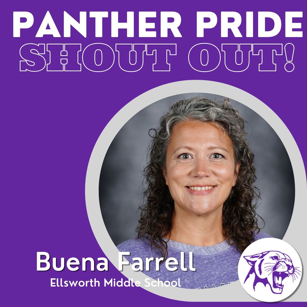 💜🐾 Panther Pride Staff Shout Outs 🐾💜  In honor of National Library Week, today’s shout out goes to Buena Farrell, our amazing middle school librarian, nominated by Pia Freeman!  Pia shared: “Shout-out to Buena Farrell, our amazing school librarian! Buena is so creative, kind, and endlessly supportive of our students. She genuinely knows all the ins and outs of our middle school and regularly goes above and beyond—especially through the incredible Panther Time activities she runs. Her work enriches learning, builds school connectedness, and makes the library a place where 6th, 7th, and 8th graders all want to be. We are so grateful for everything you do!”  Thank you, Mrs. Farrell, for creating such a welcoming, engaging space for our students and for all the heart you put into EMS every single day! 💜📚