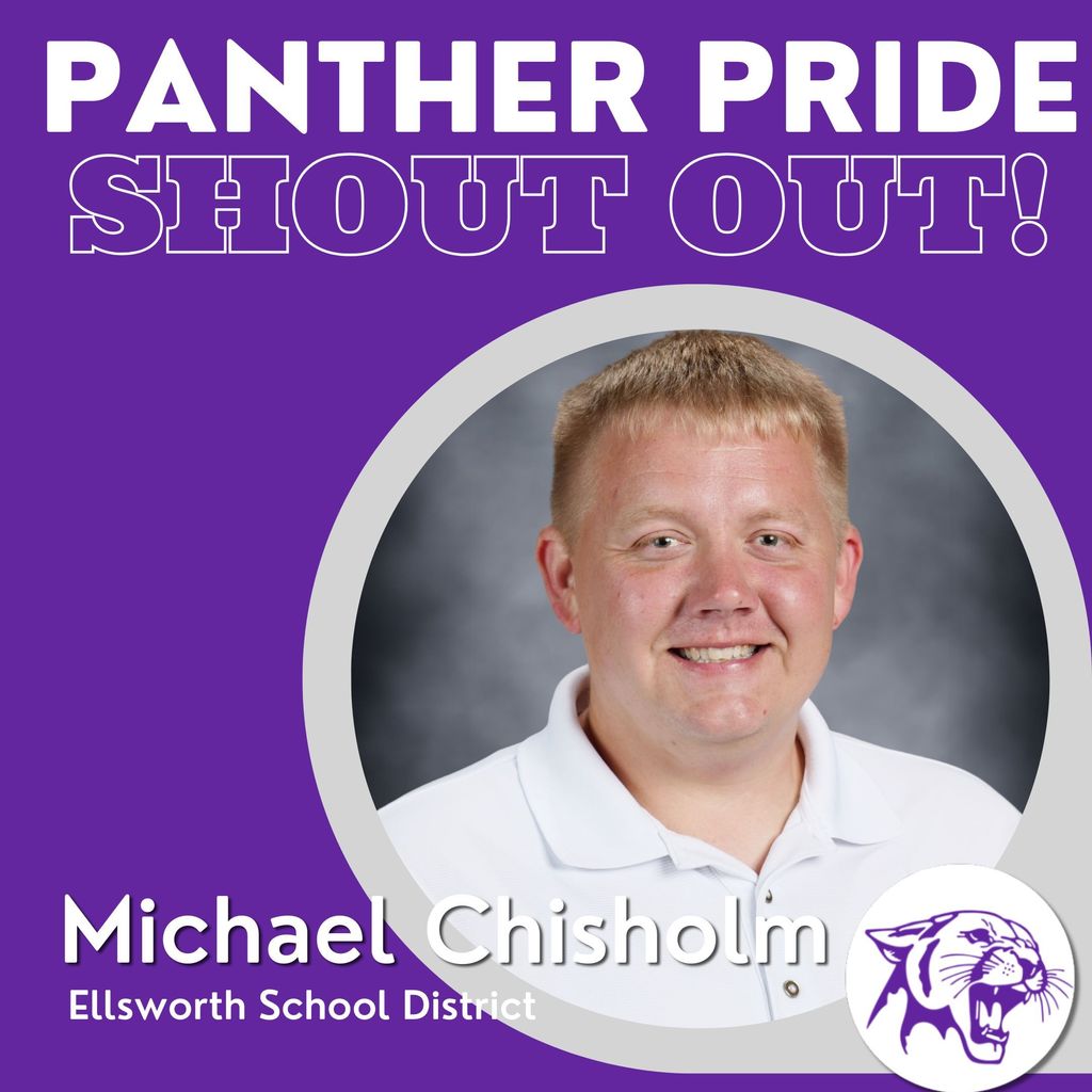 💜🐾 Panther Pride Staff Shout Outs 🐾💜 Today’s shout out comes from Kayla Zimmer, recognizing our Transportation Director, Michael Chisholm! Kayla shared: *“I would like to give a special shout-out to our Transportation Director, Michael Chisholm, for going above and beyond for our students and families. From early mornings to late afternoons, Michael's dedication to keeping routes running smoothly and students safe does not go unnoticed. Michael is so organized and timely—it’s actually quite incredible how he manages all the routes down to the very minute. Thank you for your steady leadership, problem-solving skills, and the positive relationships you build with staff and families. Ellsworth Community School District is so lucky to have you, and I thank you for all the hard work you do around the clock!”* Thank you, Michael, for everything you do to keep our students safe and our district running smoothly each and every day! 💜🚌