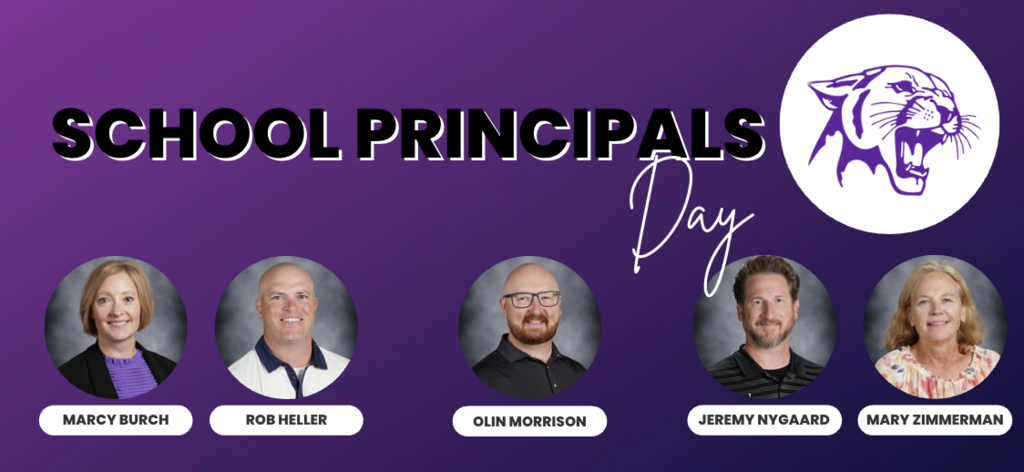 school principal day with a picture of 5 people on it