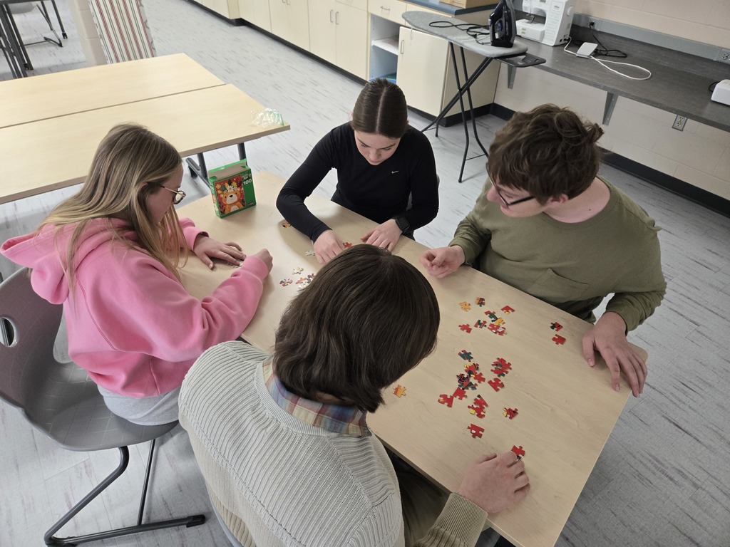 Students in Mrs. Matzek’s Relationships class put their teamwork and communication skills to the test in a puzzle competition!  Teams raced to see who could complete a 100-piece puzzle the fastest, and they had a blast doing it. The winning group finished in just over 10 minutes—impressive! 👏  It was a fun way to take what they’re learning and apply it to a real-world challenge. Great work, Panthers!