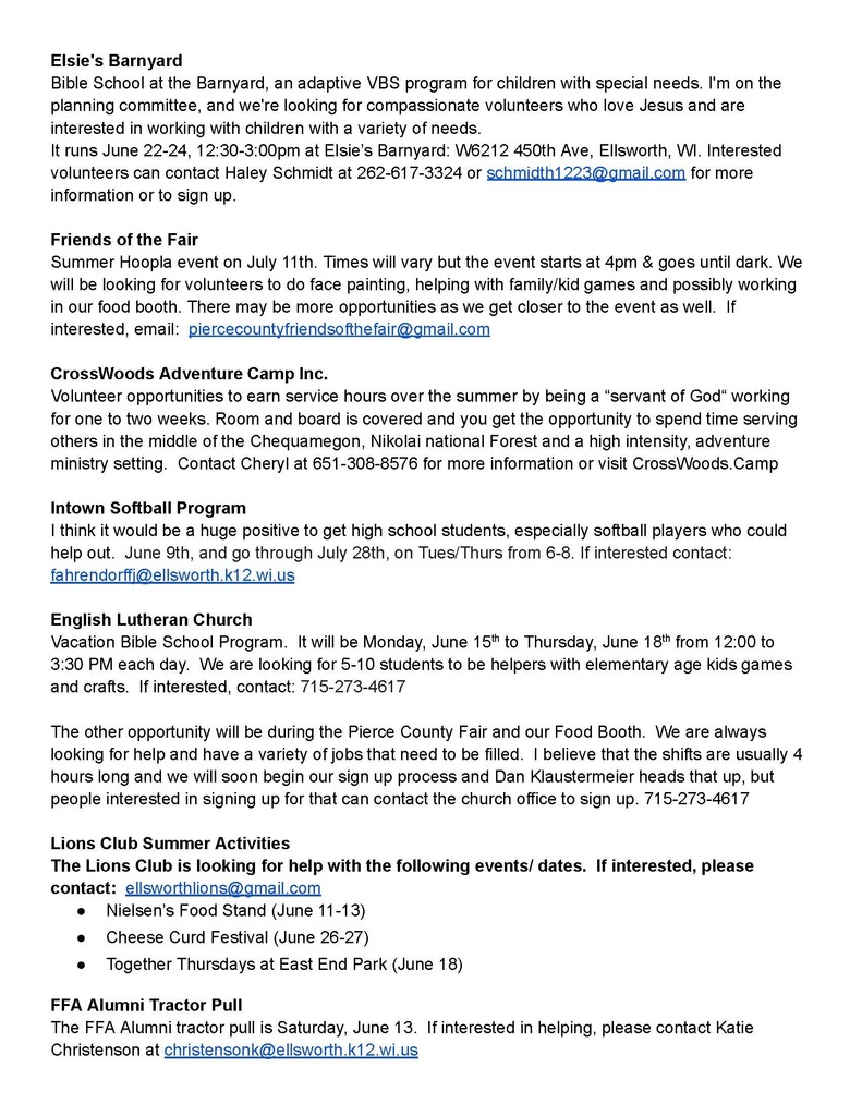 Looking for ways to earn service hours this summer? We’ve got you covered! ☀️🙌  Check out these Summer Service Opportunities—a great way to give back to the community while working toward your required 50 hours. From local events and church programs to camps, fairs, and more, there are plenty of ways to get involved.  This list is just a starting point, so don’t be afraid to reach out and explore what interests you!  📌 See the full list and contact info in the flyer below   Have a great summer making a difference, Panthers! 💜