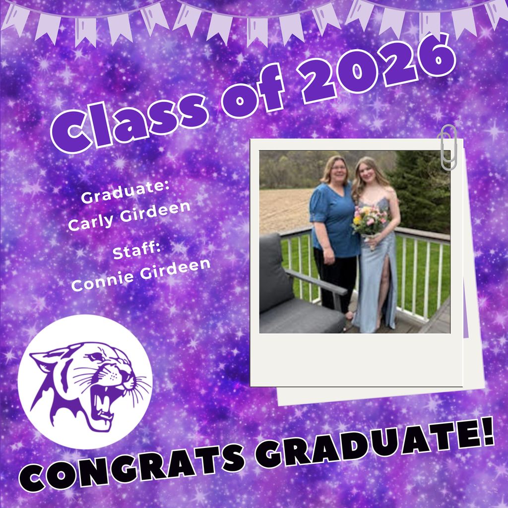 🐾 The countdown to cap and gown continues! Join us in celebrating ECSD staff members who are also proud parents of the Class of 2026. 💜