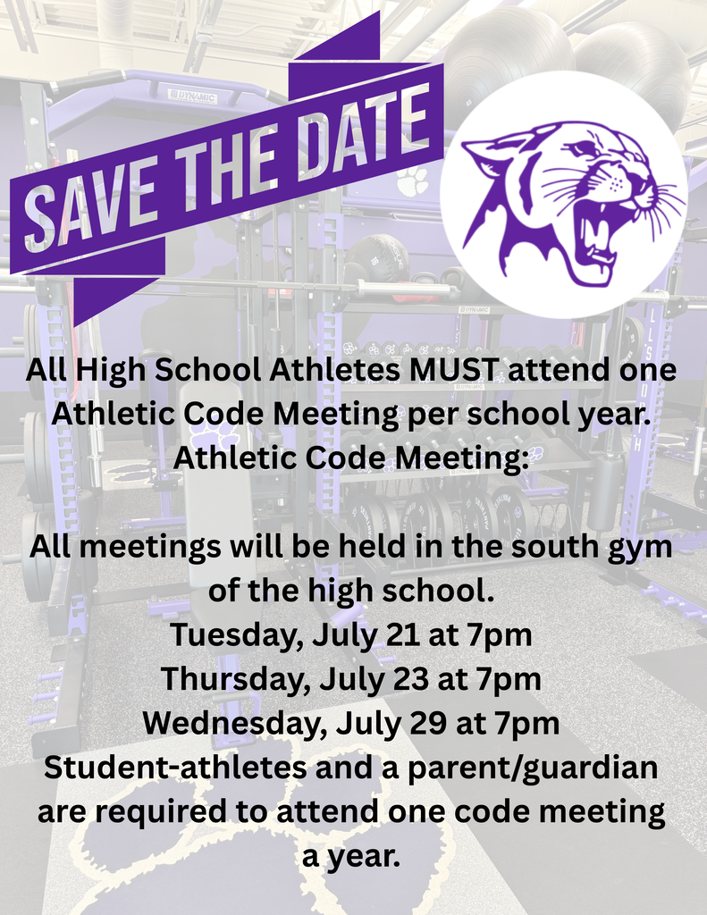 📣 Attention ECSD High School Athletes & Families! 🐾 It’s time to mark your calendars for our upcoming Athletic Code Meetings for the 2026-27 school year!