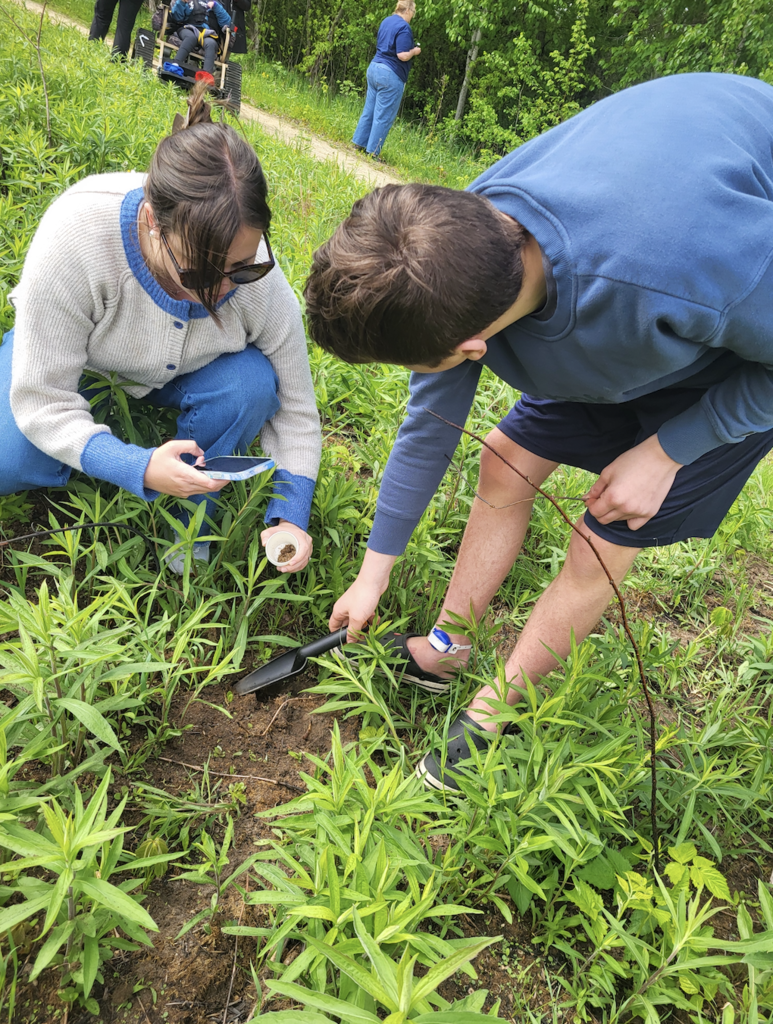 We partnered with Kinni River Trust again this year and learned about our local environment, from planting native plants and growing them in our classroom to raising catapillars into butterflies. We ended our lessons today by going to RF school forest to plant the seeds we raised.  Pictures include planting native seeds and learning about native plants and how they help the eco system. Learning about pollinators, raising catapillars to butterflies and visiting a wild prairie where we gathered with Prescott, River Falls and Have a Heart to plant what we grew!