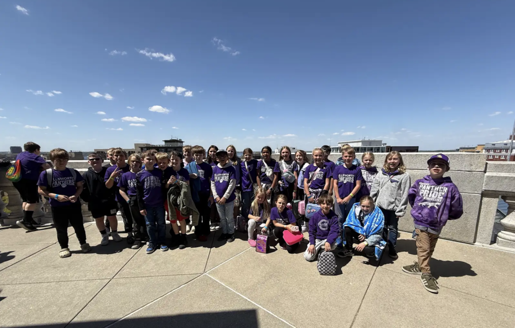 Our 4th grade students recently took an unforgettable field trip to Madison, Wisconsin! Students got a tour of the State Capitol building to learn more about our state government and Wisconsin's history! They also got to visit the Henry Vilas Zoo! This trip was a wonderful opportunity for students to represent the Ellsworth community while learning outside the classroom!  A special thank you to the EES Parents Club, the Ellsworth School Foundation, and the amazing chaperones & staff in creating lasting memories for our students! 💜