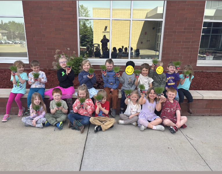 ✂️🌱 Time for a trim! 🌱✂️  For the past couple of weeks, Ms. Matter's 4K students have been busy growing their very own "grass heads." After carefully watering and watching them grow, the grass was finally long enough for a very important job... haircuts! 💇‍♀️💇‍♂️  The students had so much fun giving their grassy friends fresh new styles while learning about how plants grow. From buzz cuts to wild hairstyles, creativity was definitely on display in the classroom!  Great job, 4K gardeners! 🌿💚