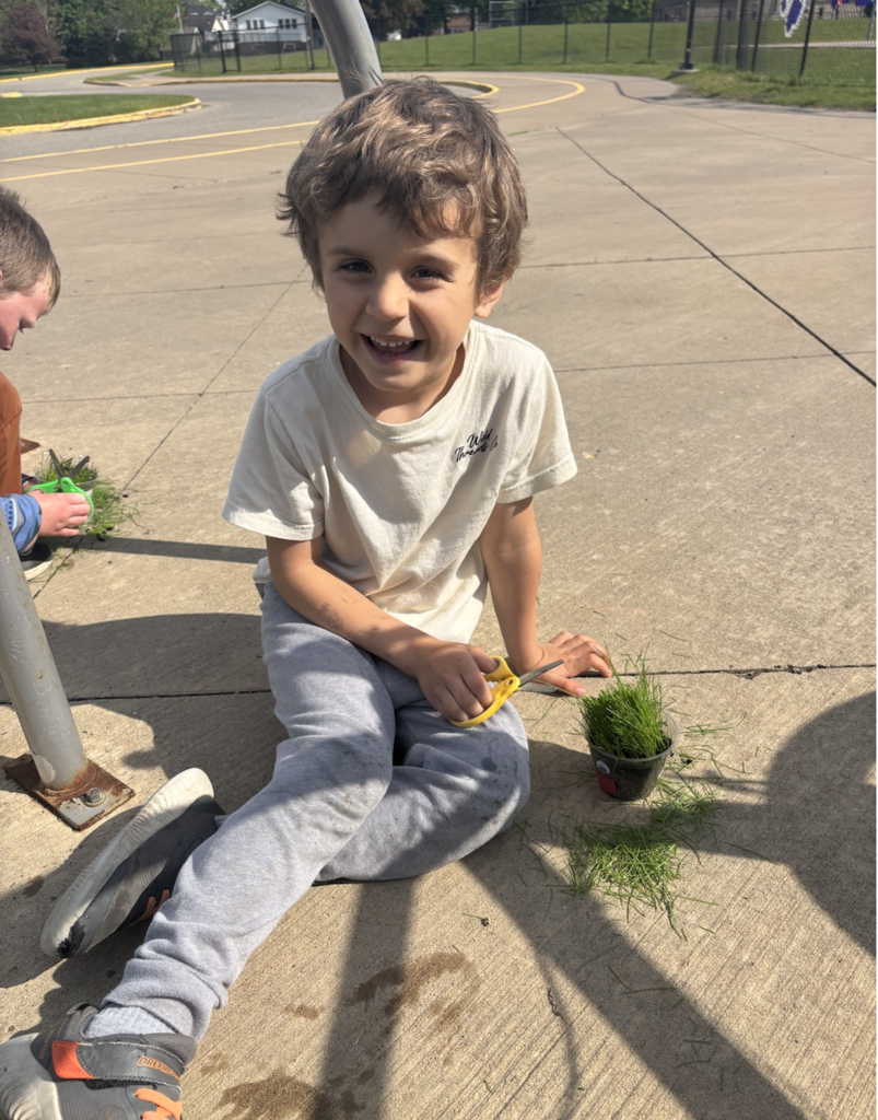 ✂️🌱 Time for a trim! 🌱✂️  For the past couple of weeks, Ms. Matter's 4K students have been busy growing their very own "grass heads." After carefully watering and watching them grow, the grass was finally long enough for a very important job... haircuts! 💇‍♀️💇‍♂️  The students had so much fun giving their grassy friends fresh new styles while learning about how plants grow. From buzz cuts to wild hairstyles, creativity was definitely on display in the classroom!  Great job, 4K gardeners! 🌿💚