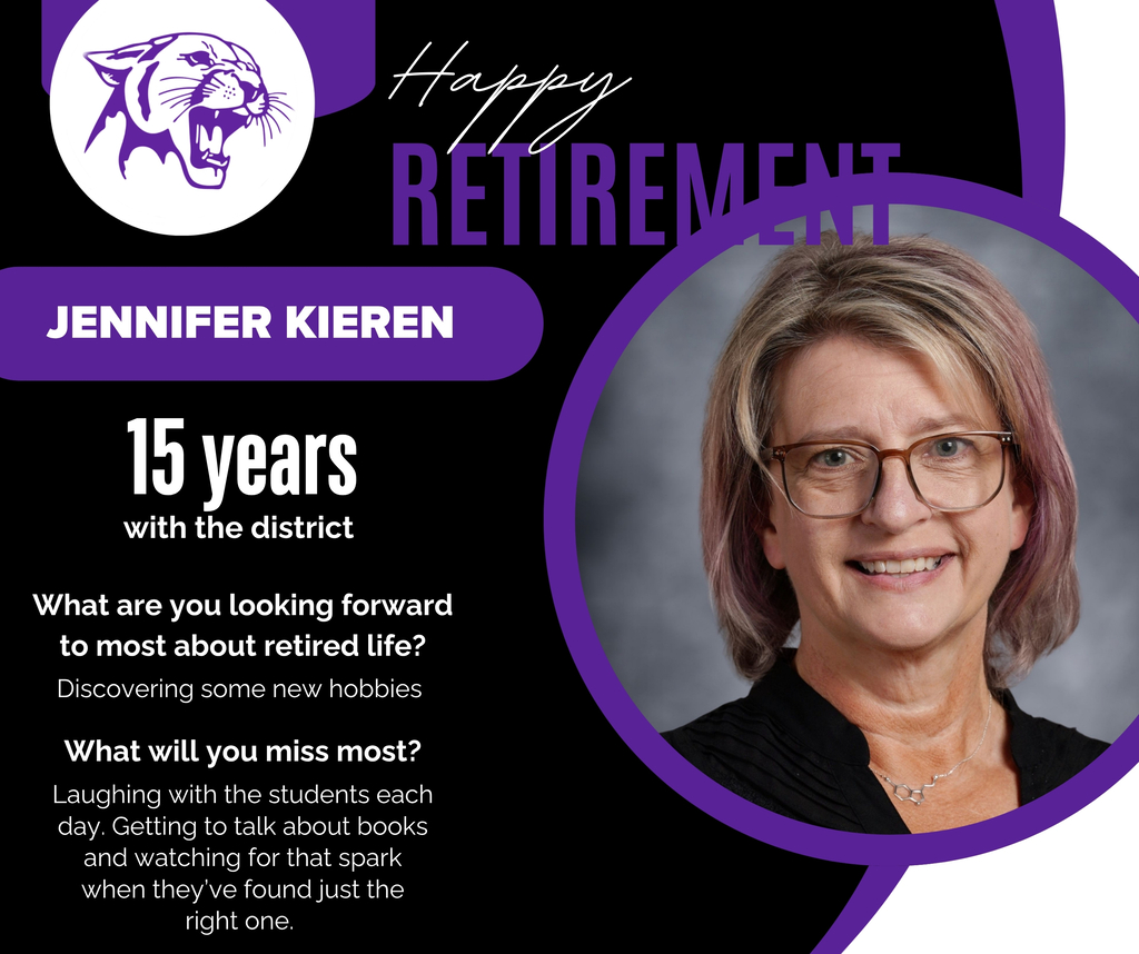 ☀️ Forever Summer Break: Jennifer Kieren  Today we're celebrating Jennifer Kieren, who is retiring after 15 years as an English teacher.  Jennifer has inspired countless students through literature, writing, and meaningful classroom discussions. Her passion for teaching and commitment to helping students succeed have left a lasting impression on everyone who had the privilege of learning from her.  Congratulations on your retirement, Jennifer! May your forever summer break be filled with great books, new adventures, and plenty of time to relax. 💜