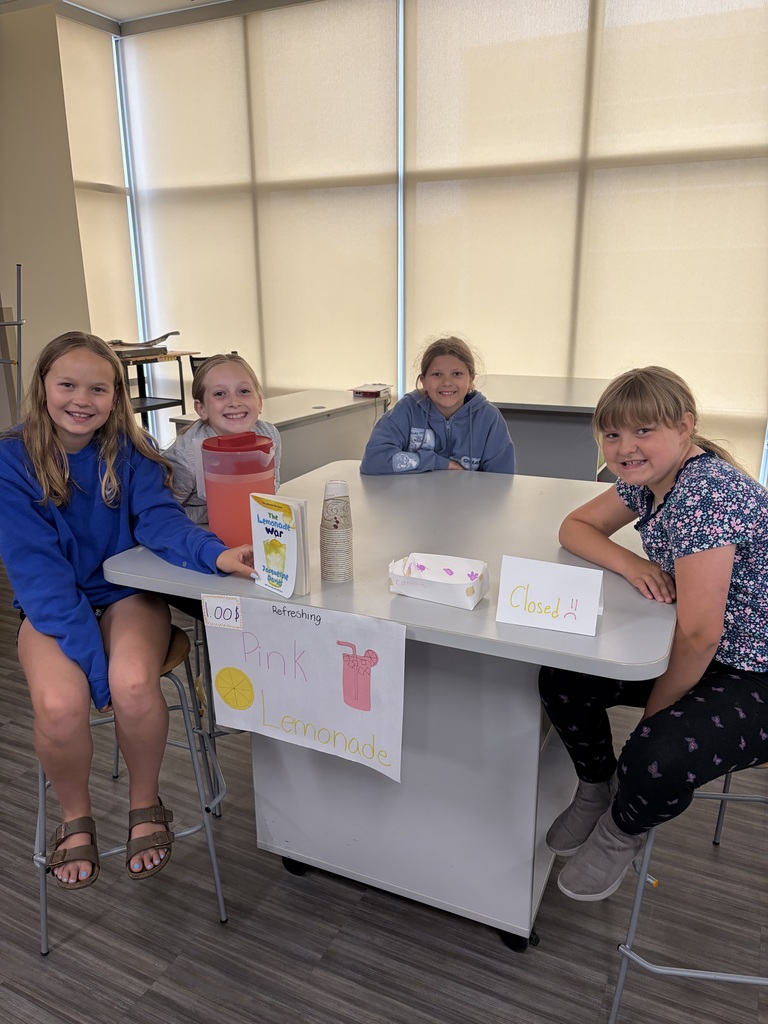 🍋 When reading comes to life... it's pretty sweet! 🍋  The 4th and 5th graders in Ms. Fish and Mrs. Hershfield's summer school reading class recently finished The Lemonade War. To celebrate, they held a Lemonade War of their own!  Their classmates in summer school math stopped by to purchase lemonade, giving them a chance to practice their money and counting skills while enjoying a refreshing treat.  What a fun way to connect reading and math through a hands-on learning experience. Great job, everyone! 💜💛