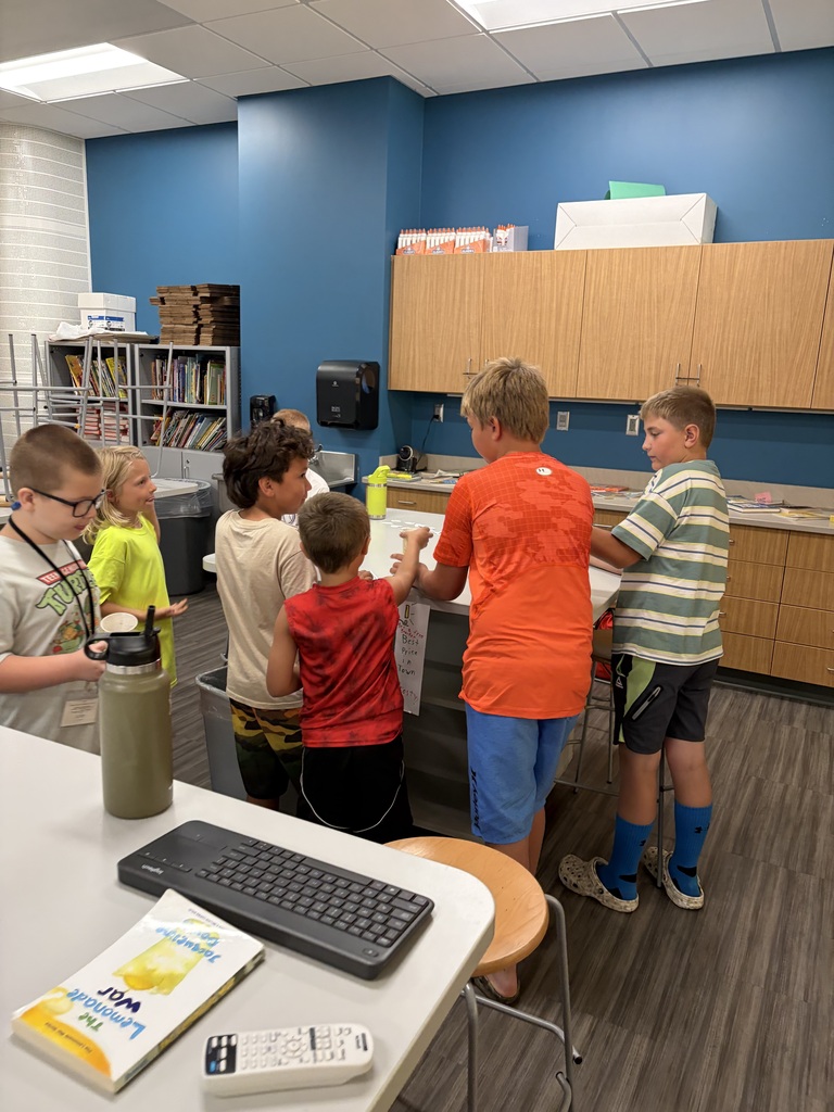 🍋 When reading comes to life... it's pretty sweet! 🍋  The 4th and 5th graders in Ms. Fish and Mrs. Hershfield's summer school reading class recently finished The Lemonade War. To celebrate, they held a Lemonade War of their own!  Their classmates in summer school math stopped by to purchase lemonade, giving them a chance to practice their money and counting skills while enjoying a refreshing treat.  What a fun way to connect reading and math through a hands-on learning experience. Great job, everyone! 💜💛