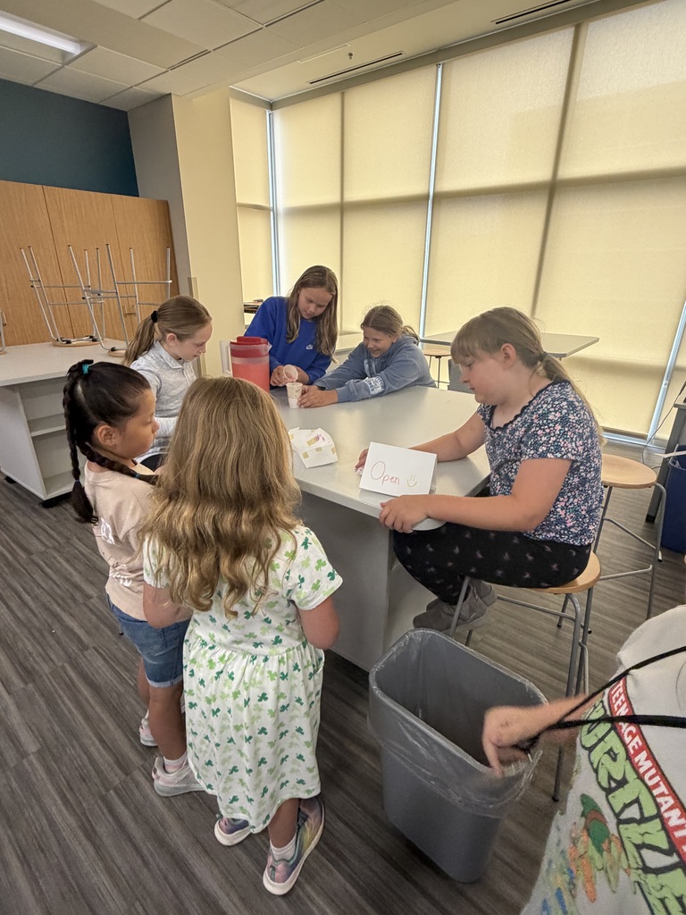 🍋 When reading comes to life... it's pretty sweet! 🍋  The 4th and 5th graders in Ms. Fish and Mrs. Hershfield's summer school reading class recently finished The Lemonade War. To celebrate, they held a Lemonade War of their own!  Their classmates in summer school math stopped by to purchase lemonade, giving them a chance to practice their money and counting skills while enjoying a refreshing treat.  What a fun way to connect reading and math through a hands-on learning experience. Great job, everyone! 💜💛