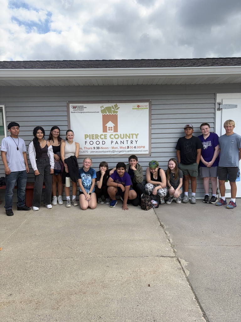 EHS hosted it's Day of Service on August 26th during Interim Days this year- students went with their homeroom advisories to do a teambuilding service project.  Some students made birthday gifts for Meals on Wheels, mulched St. Francis' playground, cleaned up Brown Field, built a display for the Ellsworth Chamber of Commerce, painted at Bethel's Basement Blessings and many other projects.    A special project this year was a car wash, hosted by the Science Department.  Students raised money through free will donations for the high school BLT committee, which does special events throughout the year to support students and staff.    A huge thank you to all of the community partners, students and staff who helped make this event possible.  In particular, a big shout out to Pierce Pepin Cooperative, which gave a Round Up grant for the day.  Money was used to make door displays at the Ellsworth Care Center and Preferred Living, buy supplies for projects and door prizes for students who helped.