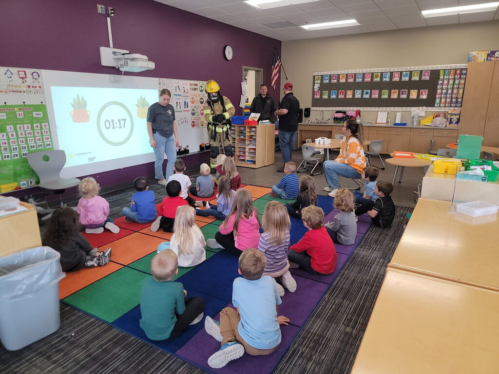 🔥🚒 Fire Safety at EES! 🚒🔥  A big thank you to the Ellsworth Fire Department for visiting EES this week to talk with our students about fire safety! We appreciate our local firefighters taking the time to teach our students important safety tips and answer their questions.  Thank you for helping keep our students and community safe! ❤️🚒