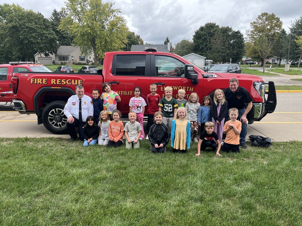🔥🚒 Fire Safety at EES! 🚒🔥  A big thank you to the Ellsworth Fire Department for visiting EES this week to talk with our students about fire safety! We appreciate our local firefighters taking the time to teach our students important safety tips and answer their questions.  Thank you for helping keep our students and community safe! ❤️🚒