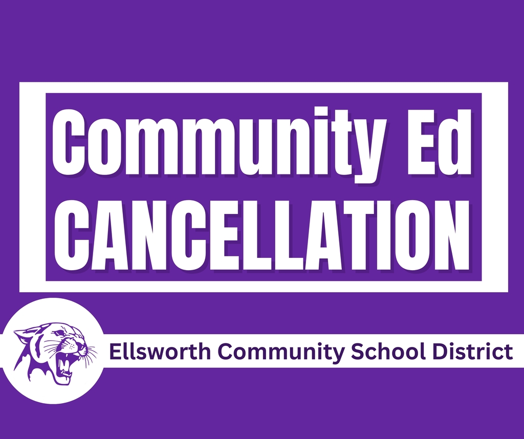 Community Ed Class: 3D modeling door signs tomorrow 9/24 is canceled due to no registrations.
