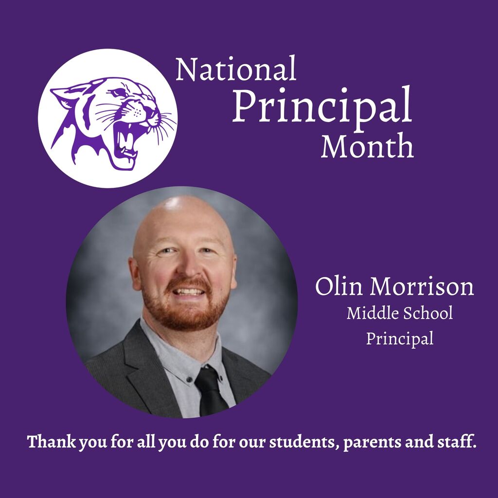 💜 October is National Principals Month! 💜 We are so thankful for the amazing principals who lead our schools each and every day. Their leadership, guidance, and dedication make a difference for our students, staff, families, and school community. Thank you for all you do to support, encourage, and inspire those around you. We appreciate you! 👏💜