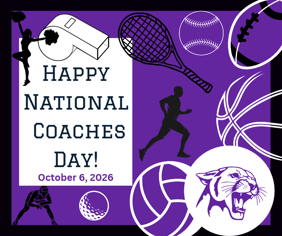 💜 Happy National Coaches Day! 💜 Today we celebrate the amazing coaches throughout the Ellsworth Community School District! We are so thankful for the time, energy, encouragement, and guidance they give our student-athletes both on and off the field, court, mat, track, course, and beyond. Coaches do so much more than teach a sport. They help build confidence, teamwork, perseverance, and memories that can last a lifetime. Thank you to all of our Panther coaches for the difference you make! 💜🤍 ❓ QUESTION OF THE DAY: Who is a coach who made a positive impact on you, and what is something you remember about them? Give them a shout-out in the comments! 👇