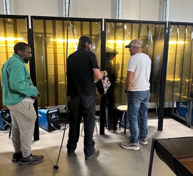 🔥 Community Welding Night! 🔥  Mr. Manosky hosted a Community Welding Night last week, and we had a fantastic turnout! More than 15 community members joined us to learn some basic welding techniques and get hands-on experience in the shop. 👨‍🏭  It was a great night of learning, trying something new, and bringing our school and community together!  A special shoutout to EHS student James Willenbring for stopping by and helping Mr. Manosky throughout the evening. We love seeing our students step up and share their skills with others! 💜  Thank you to everyone who joined us!